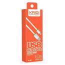 Cabo Tipo-C Kaidi KD-TC30 Carga e Dados 1 Metro Branco